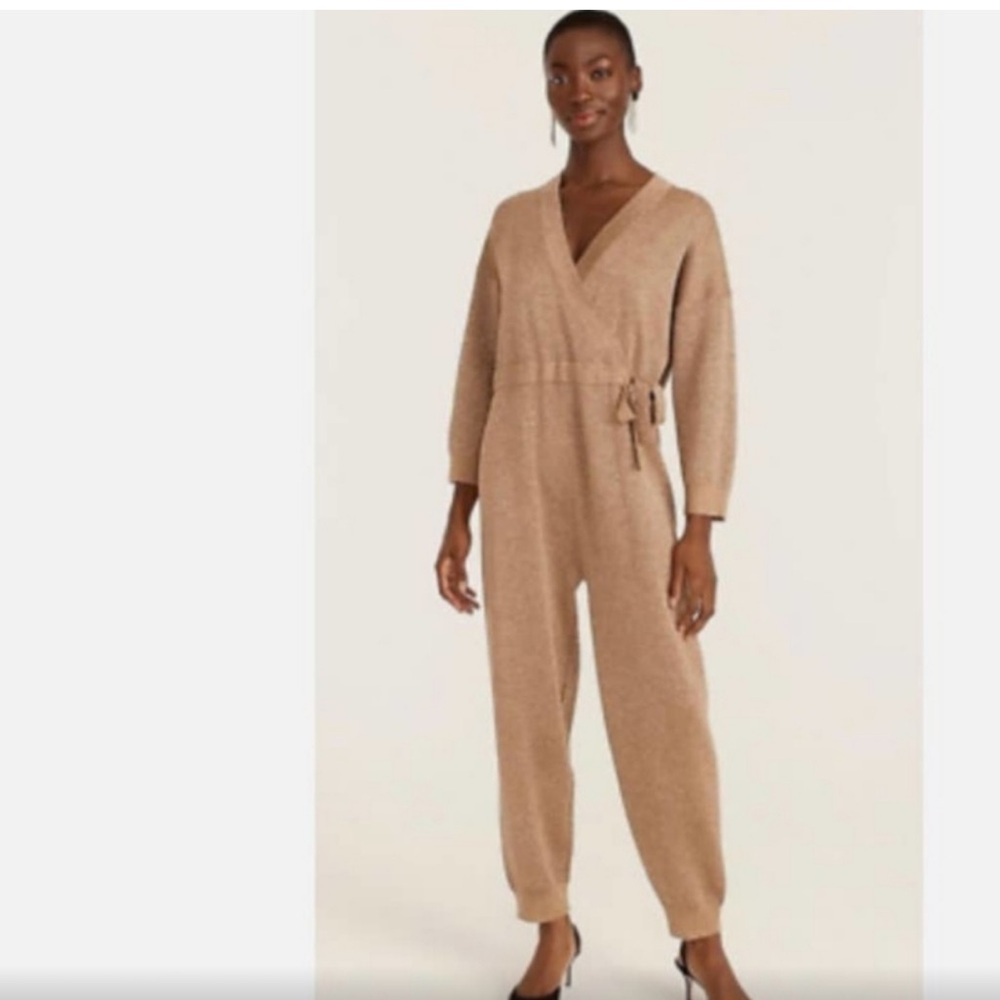 J Crew Gold Knit jumpsuit